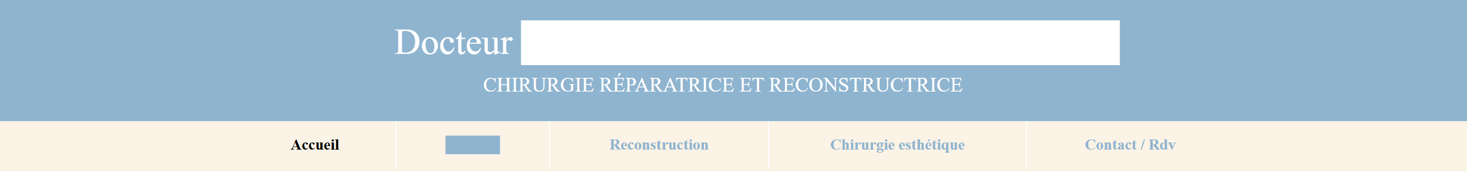 En-tête et navigation du site avant la refonte, en décembre 2022 : cinq entrées de menu.